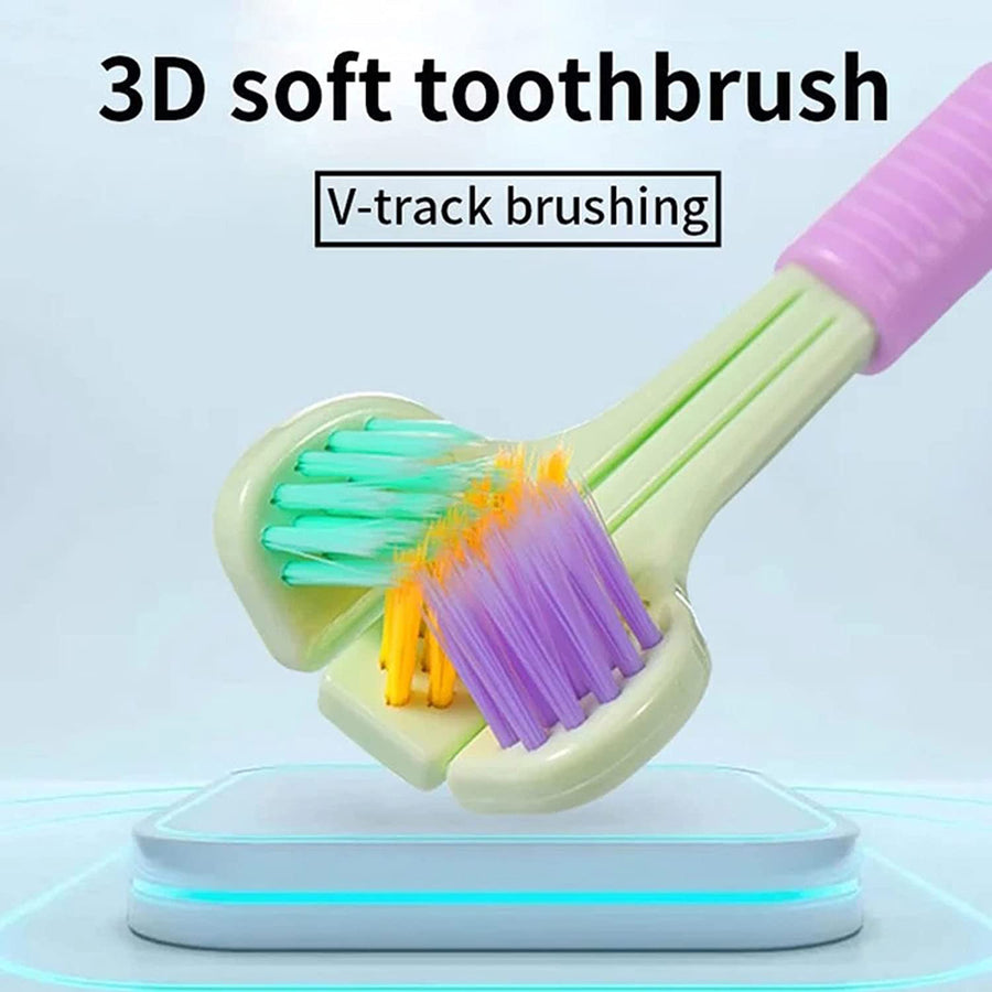 360 Degree Three-sided Soft Bristle Toothbrush